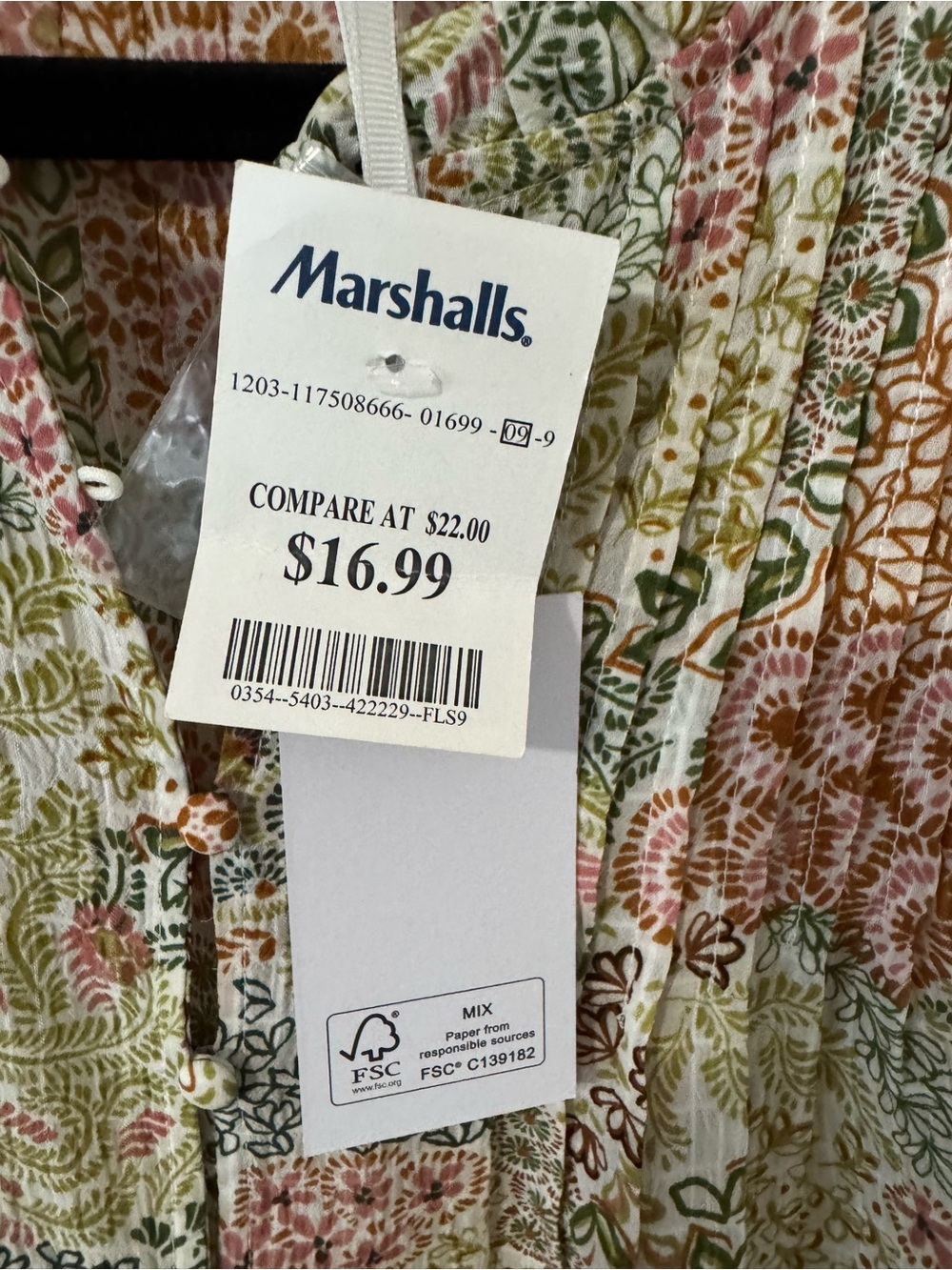 Rose + Olive Floral Blouse Short Sleeve Top - Picture 8 of 8